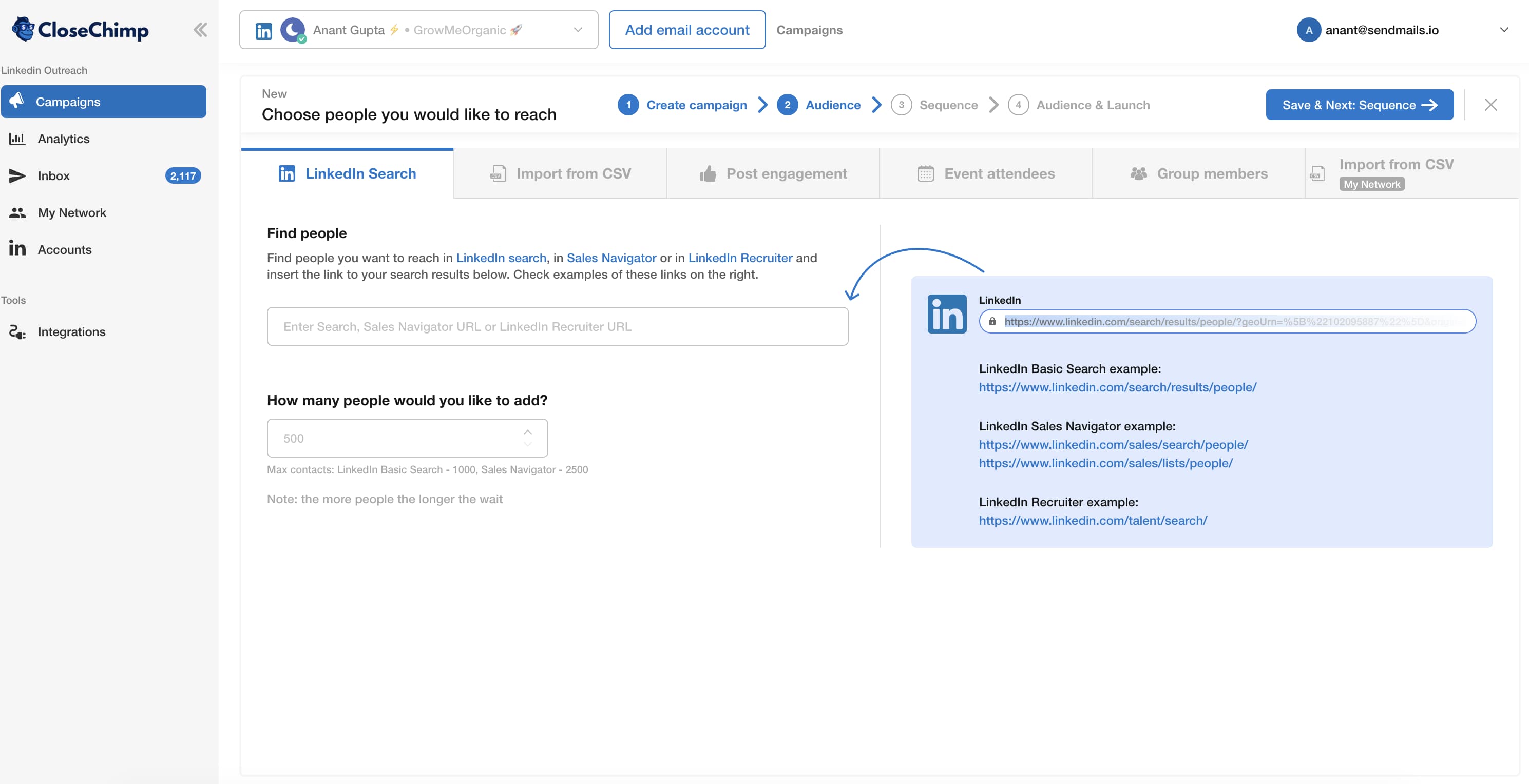 Audience — CloseChimp