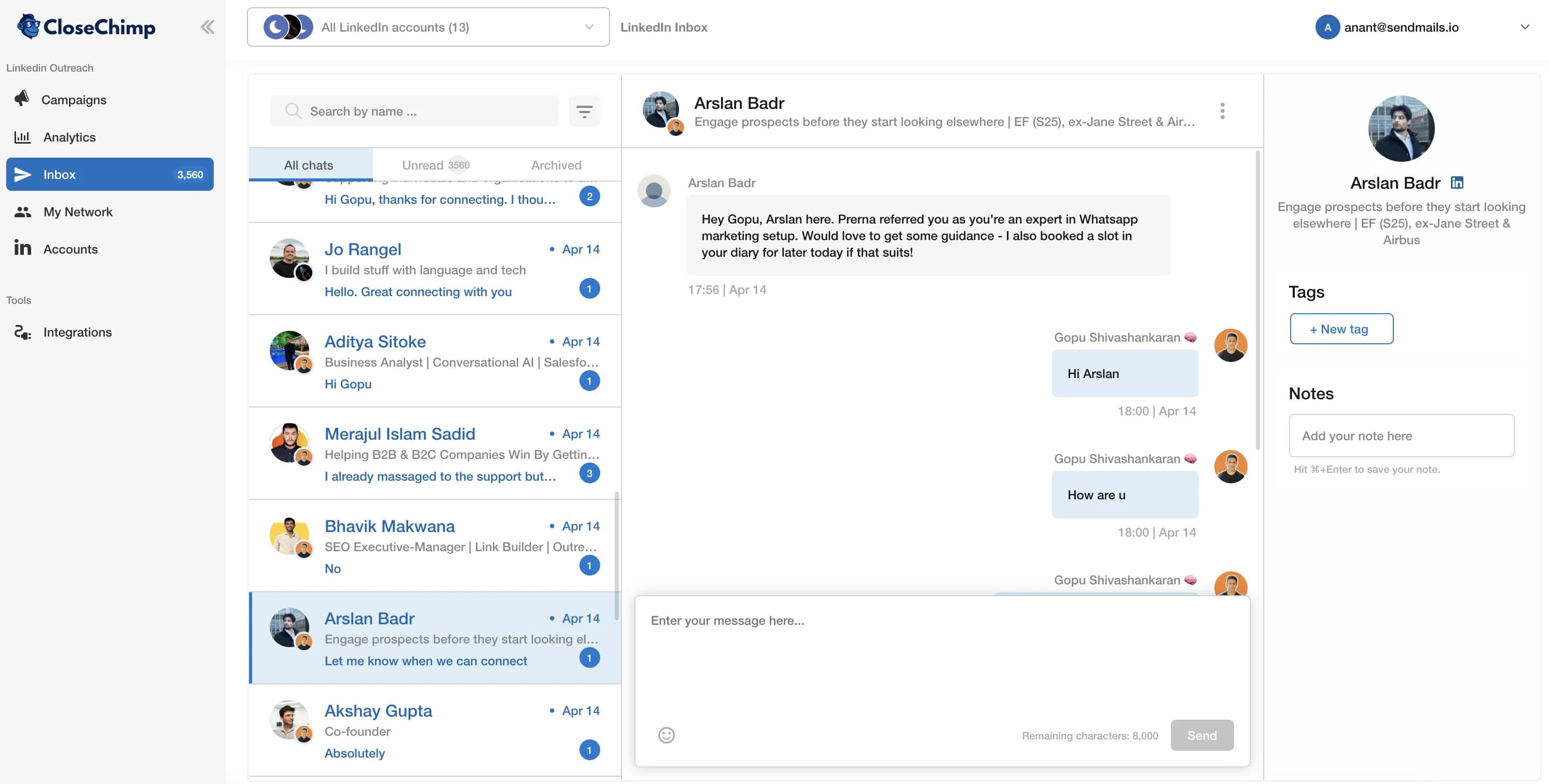 Inbox — CloseChimp